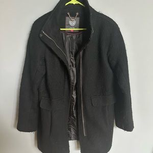 Vince Camuto Wool Blend Black Coat Size M